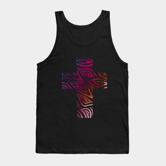 Painted Cross Tank Top by Bluefire